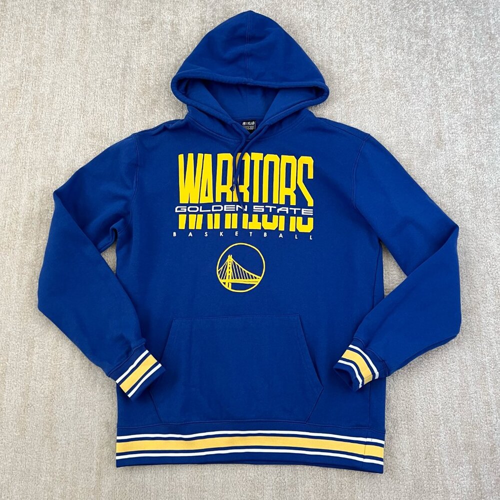 Golden State Warriors NBA x Ultra Game Hoodie Sweatshirt L Blue Yellow